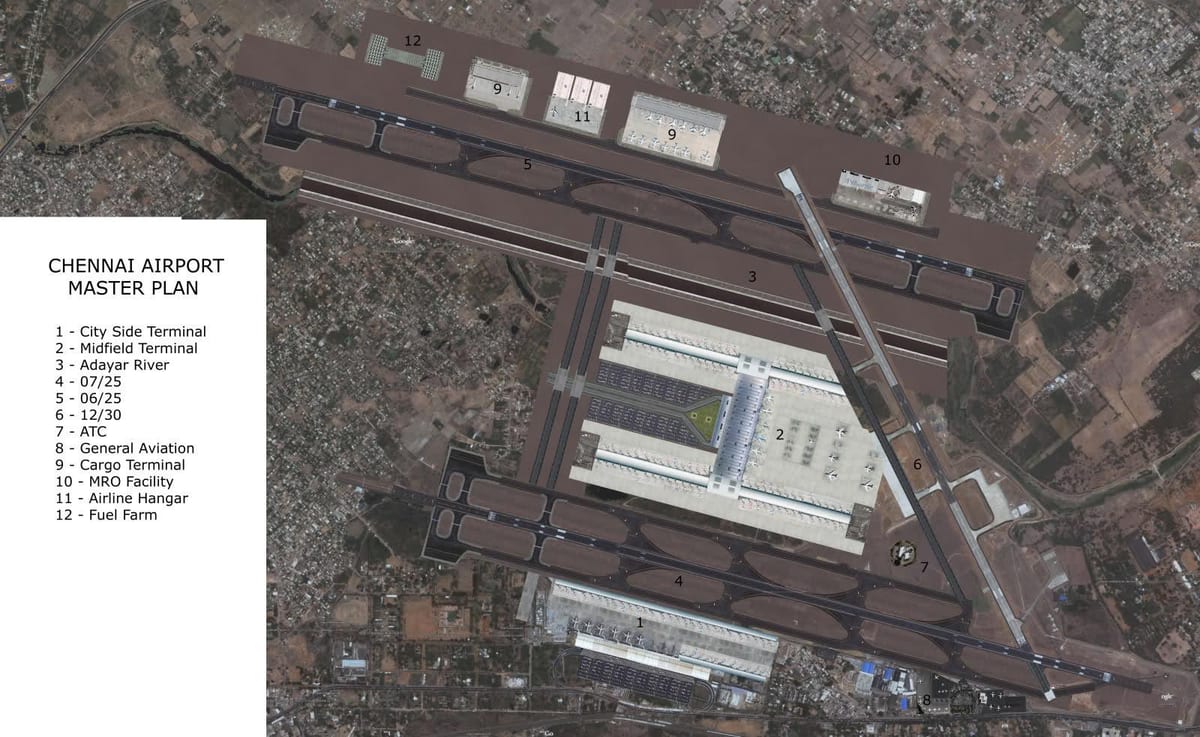 mapa Chennai aerodrom