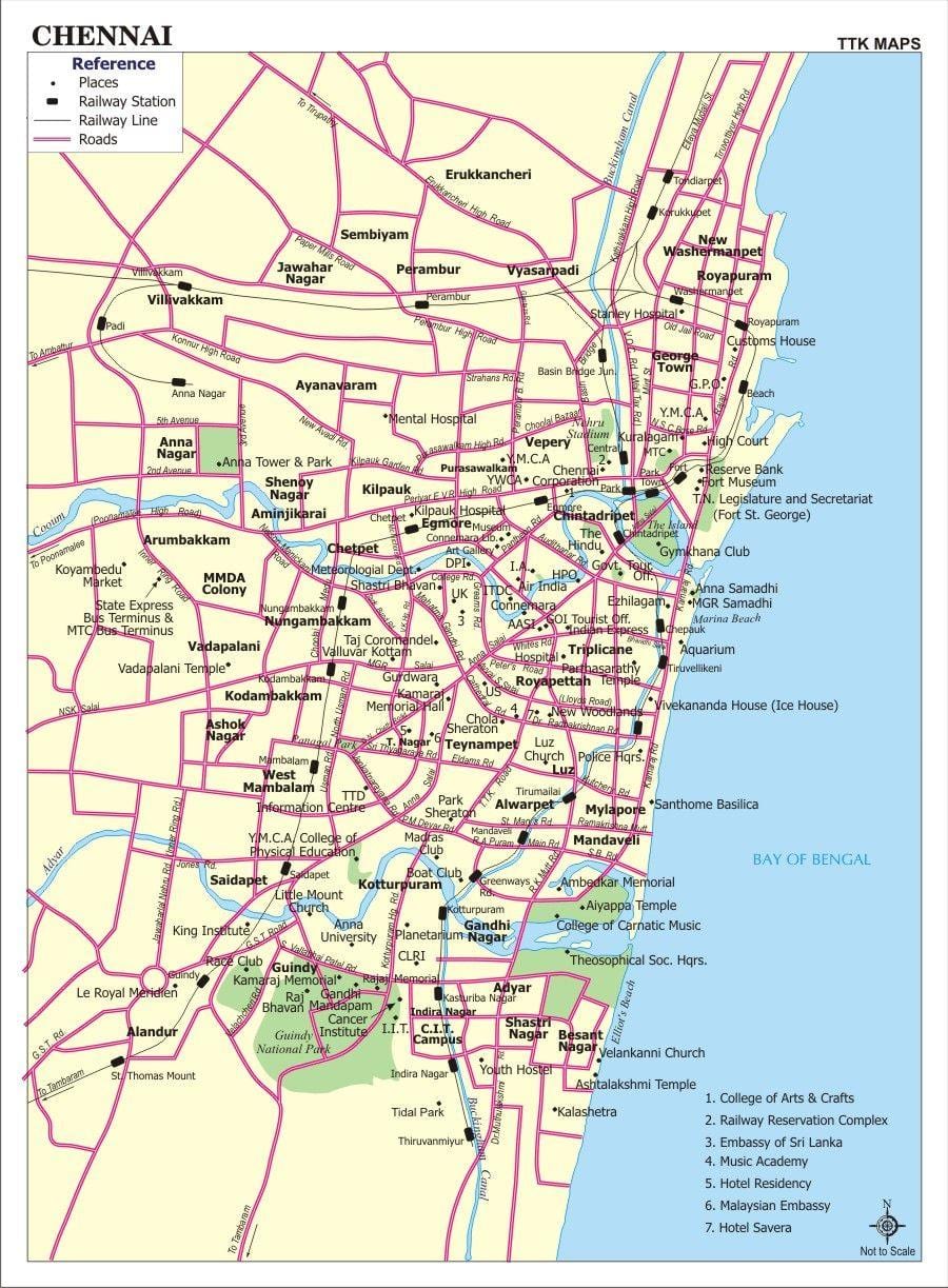 Chennai na mapi