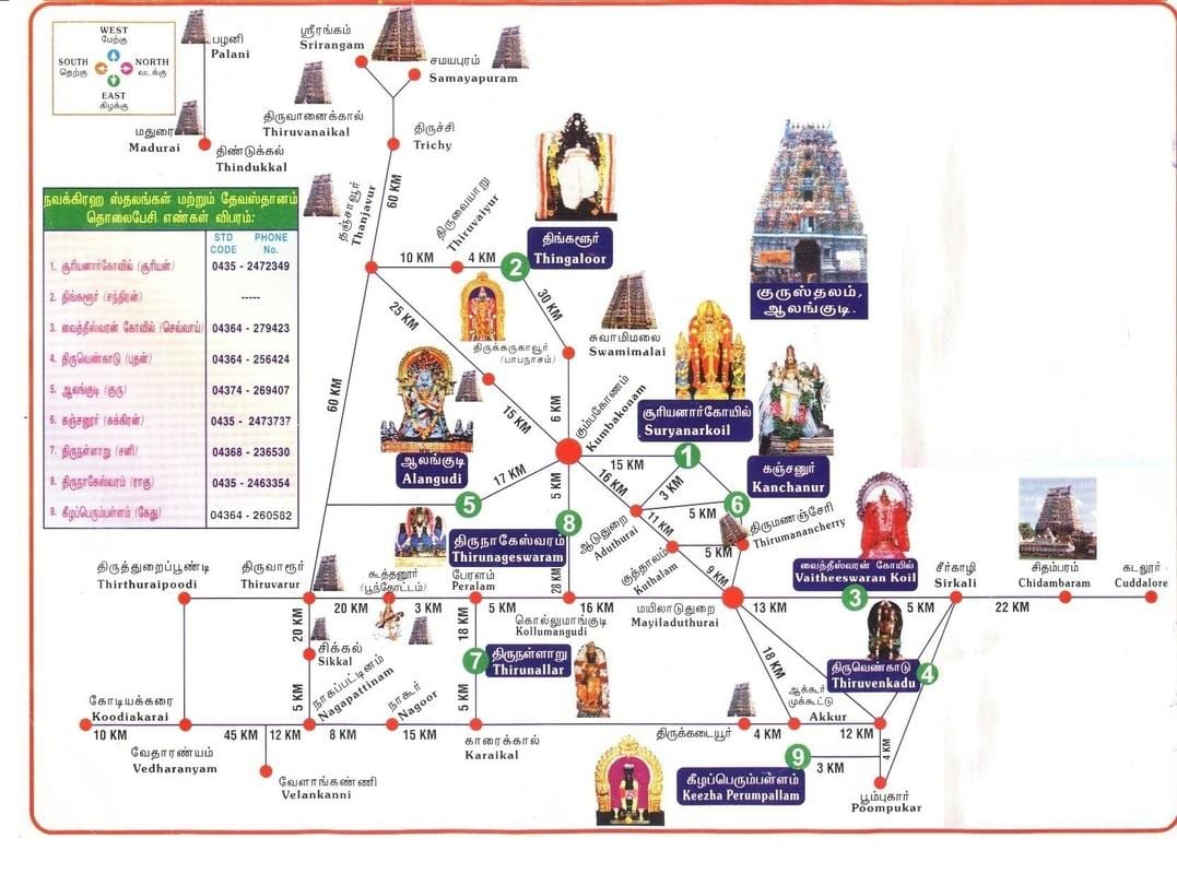 mapa Chennai hramove