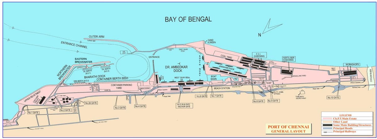 mapa Chennai luku