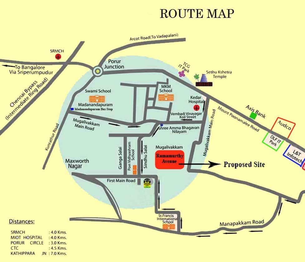 Porur Chennai mapu