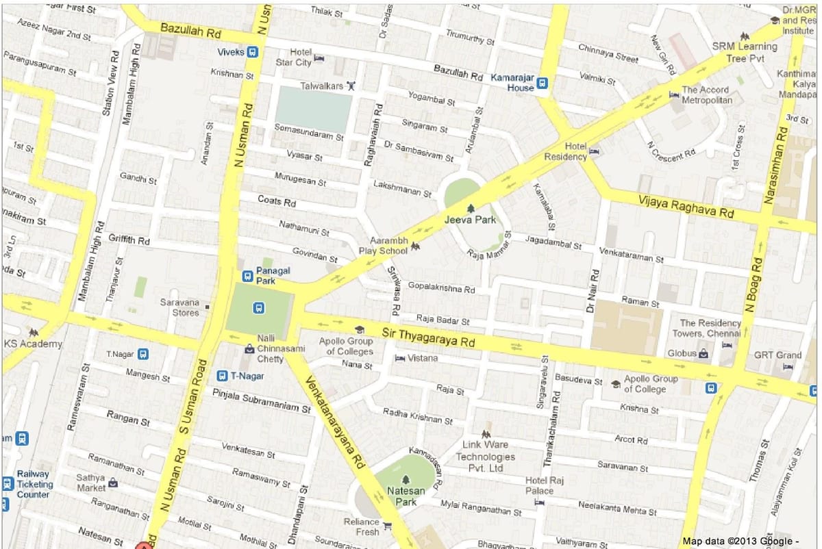 mapa Chennai tnagara